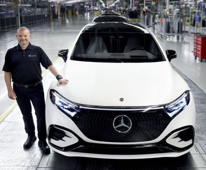 Produktionsstart des EQS SUV im Werk Tuscaloosa: Jörg Burzer, Mitglied des Vorstands der Mercedes-Benz AG, verantwortlich für Produktion und Supply Chain Management